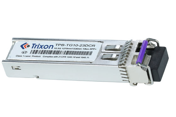 شراء TPB-TG10-23DCR 10G 10km TX1270nm،RX1310nm BIDI LC Connector SFP+ Transceiver Module MSA متوافق مع SFF-8472 التصنيع عبر الإنترنت