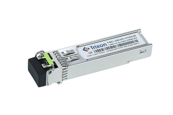 TSC-GE20-XXDCR 20km 3.3V CWDM SFP Transceiver Mod1270 Nm-1610 Nm طول الموجة 1.25G معدل البيانات