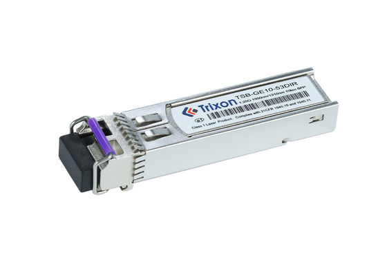 TSB-GE10-35DCR 1.25G BIDI Transceiver SFP ثنائي الاتجاه مع طول موجة 1550nm/1310nm 10km -40 °C ~ +85 °C SMF